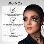 Maliao Waterproof Jet Black Kajal | Smudge-Proof | Creamy & Smooth Application | Long-Lasting Formula | Intense Bold Color | Ideal for Sensitive Eyes,1.2g - Image 5