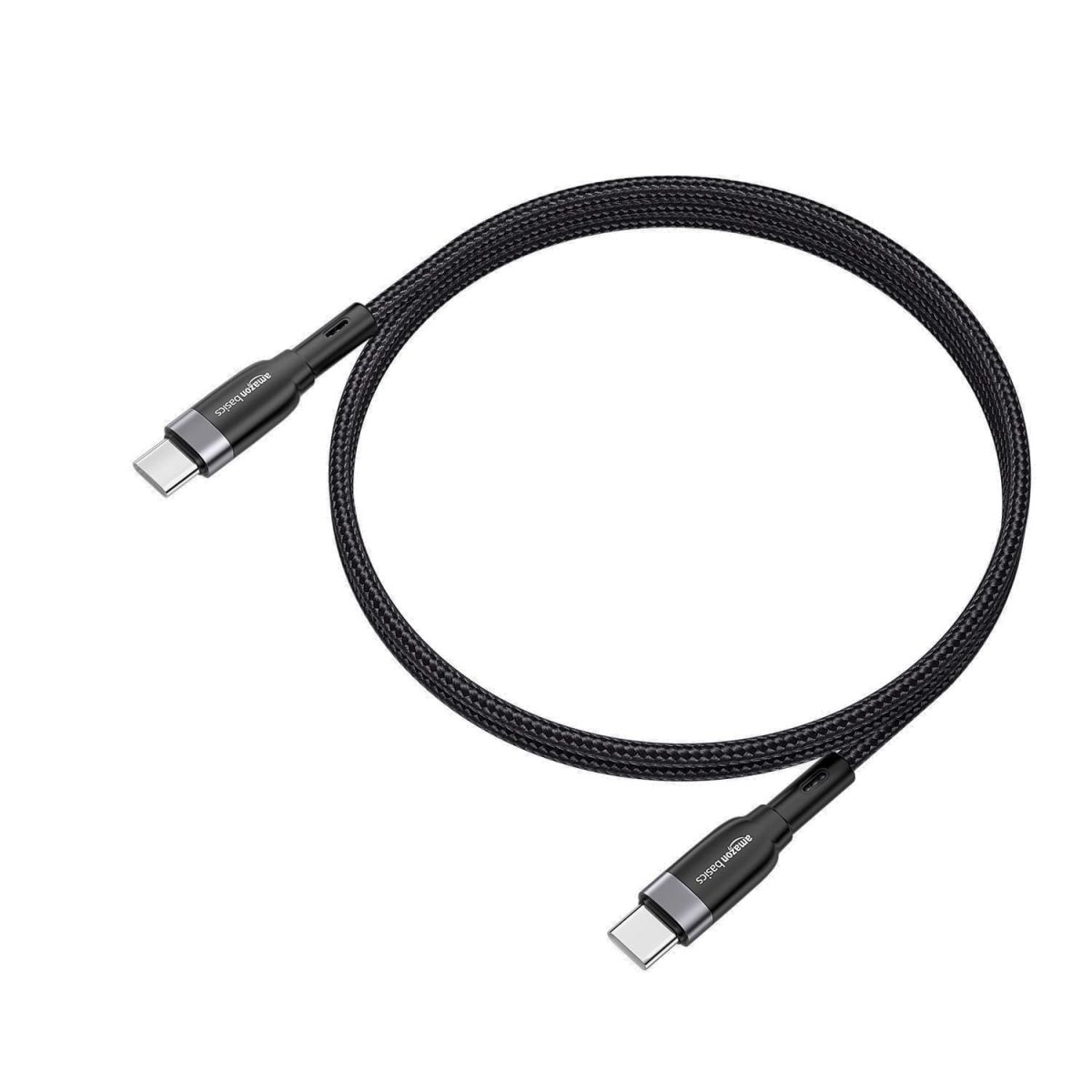 amazon basics Braided Usb Type C To Type C 60W Fast Charging Data Cable For Smartphone (Black 1.2 Meter) - Image 7