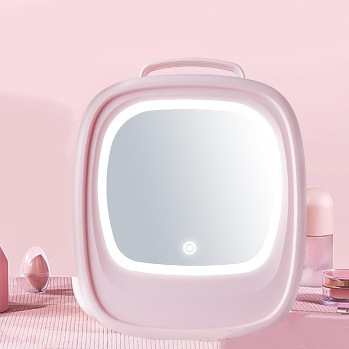 ARTISOUL® Skincare Fridge 6L with Led Makeup Mirror Mini Fridge for Food Skincare Pink Car Home Use | Major Appliances | Refrigerators & Freezers | Mini Fridges - Image 5