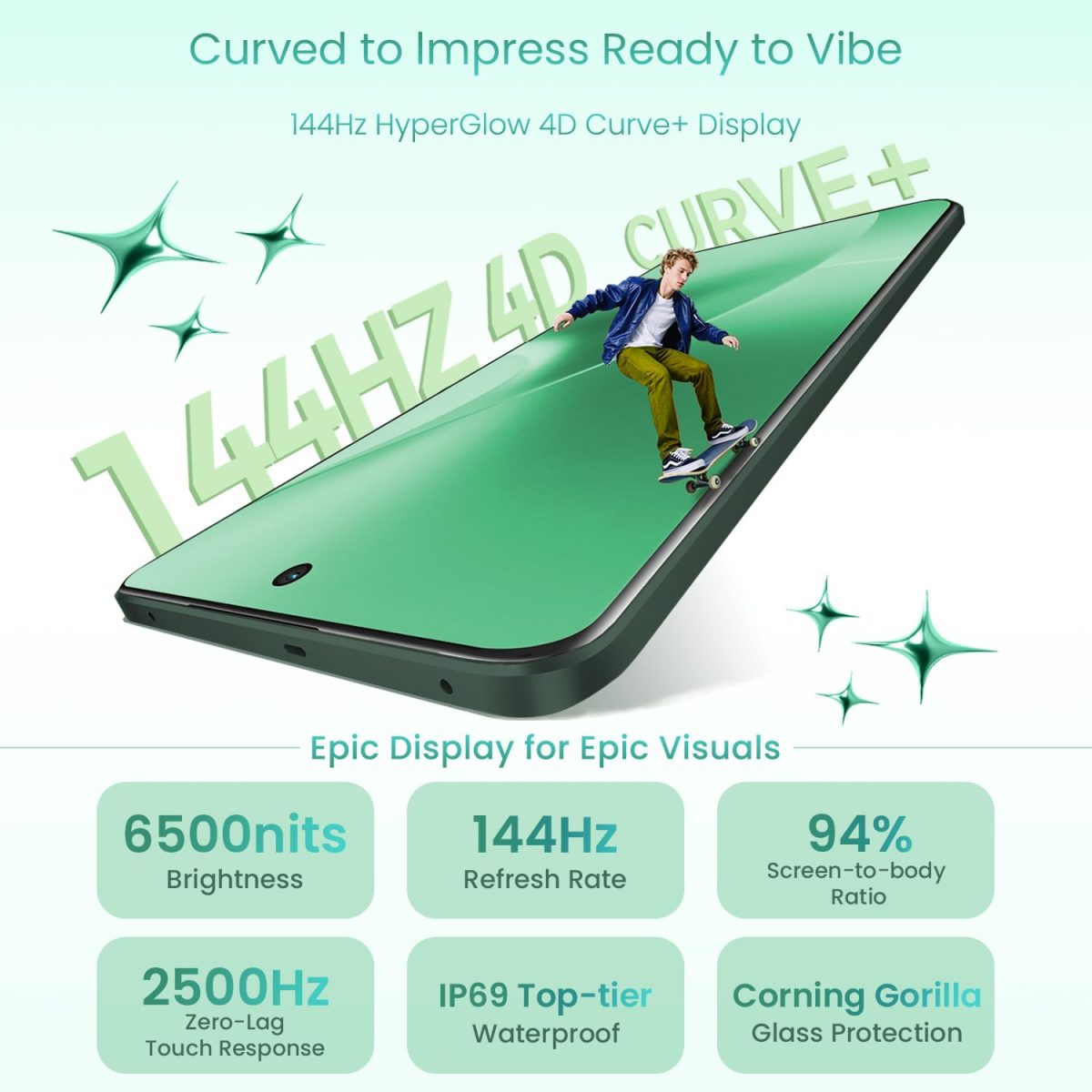 realme 15 Pro 5G Smartphone 12+256GB Green,4K 60FPS,144Hz HyperGlow 4D Curve Display,7000mAh Battery,80W SuperVOOC, Camera Triple 50MP, Snapdragon 7 Gen 4, IP69 - Image 4