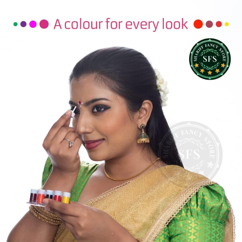 11 Color Liquid Kumkum Bindi for Girls and Women Multicolor - Pack of 1pc