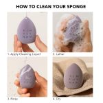 SIMPLYNAM Pro Microfibre Makeup Sponge | Seamless Blending for Foundation, Blush & Contour | Minimizes Product Absorption | Vegan & Latex-Free | Dry & Wet Use | Precision Design | Malaga Wine - Image 8
