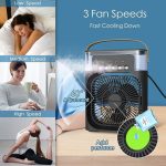 Drumstone (Feel the summer with 15 Years Warranty) Black Portable Air Conditioner Fan. Best this USB-powered mini AC combines a desk fan, and mini cooler with 3-speed modes_Devil 2.0_Multicolor - Image 3