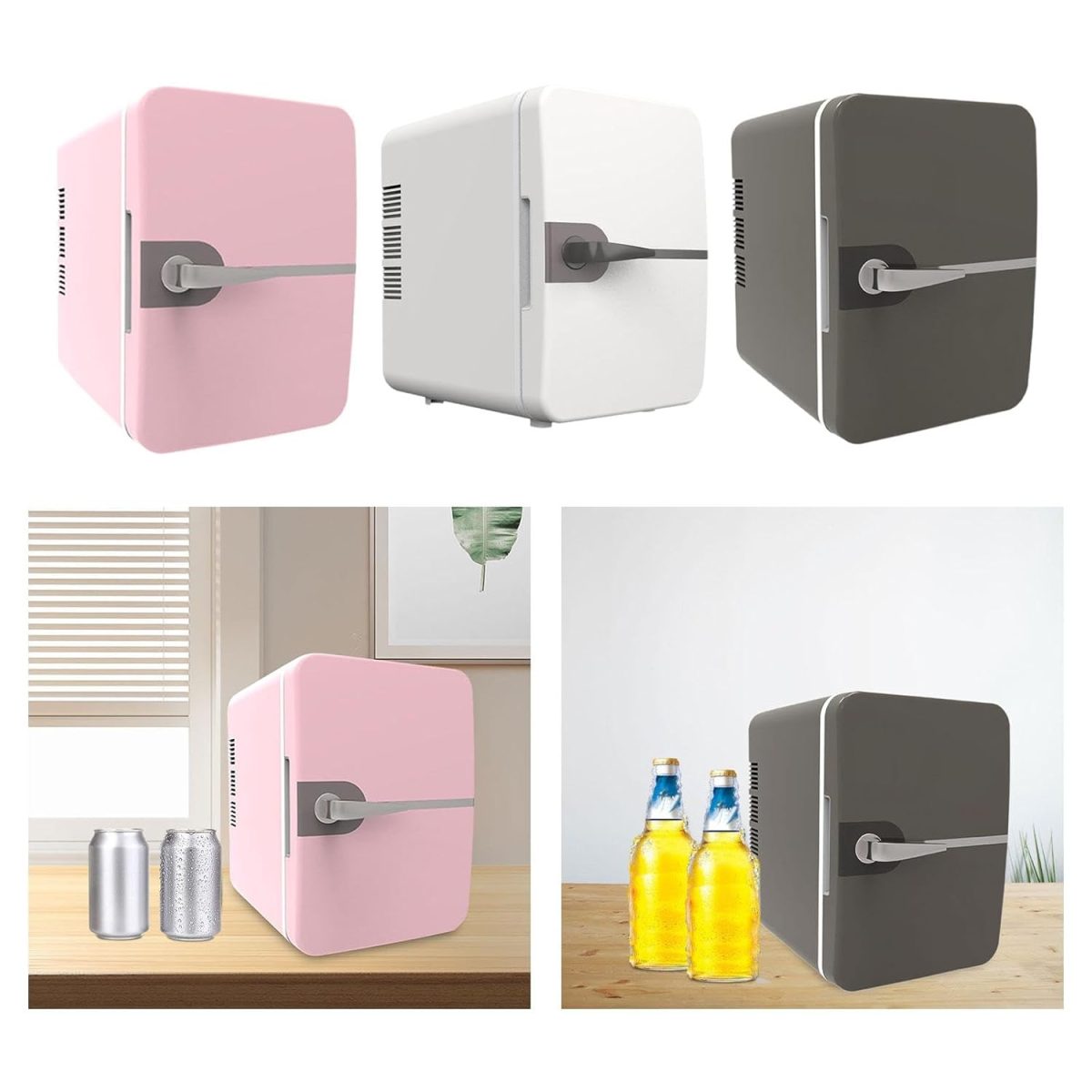 ARTISOUL® 6L Mini Fridge Freestanding Beverage Refrigerator Coolers for Office Bar Home Pink | Major Appliances | Refrigerators & Freezers | Mini Fridges - Image 3