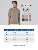 XYXX Haze Solid Acid Wash Cotton Tshirt for Men | Relaxed Fit Round Neck Tshirt - Image 5