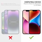 OpenTech® Privacy Tempered Glass Screen Protector Compatible for iPhone 13/13 Pro / 14 / 16e (6.1 Inches) with Edge to Edge Coverage and Easy Installation kit - Image 2