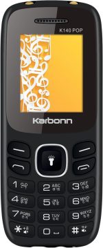 Karbonn K140 POP Dual Sim Keypad Mobile|1000mAh Battery|Upto 32GB Expanadable Memory| Wireless FM Radio (Black)