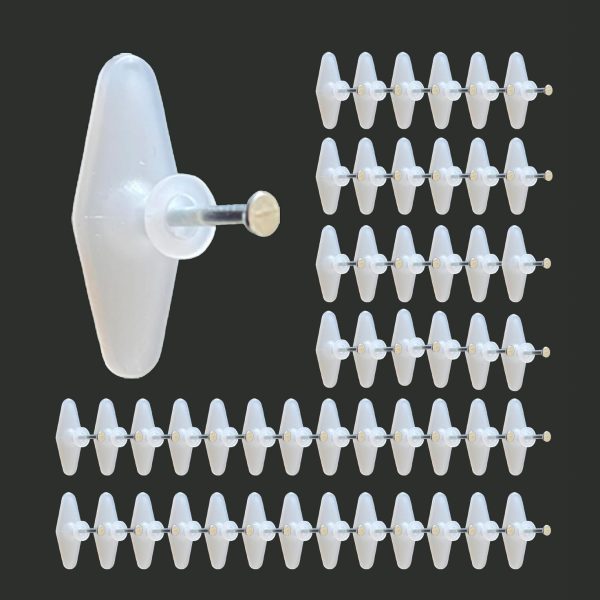 Jinka Nails (Regular Size, 50 Pieces) Wall Hooks for Photo Frames, Clocks, Mirrors, Keys, Decorative Items, etc. Holds Upto 3 Kgs. Wall Hooks for Hanging Strong - 50 Pieces Packet.