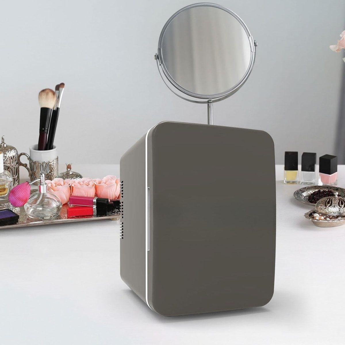 ARTISOUL® Mini Fridge Single Door Multiuse Beverage Refrigerator for Desk Vehicle Dorm Gray | Major Appliances | Refrigerators & Freezers | Mini Fridges - Image 2