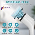 NELVIN EXPORTS Electric Spin Scrubber,Cleaning Brush Scrubber for Home, 400RPM/Mins-9 Replaceable Brush Heads-90Mins Work Time,Adjustable Size,2 Adjustable Speeds for Bathroom Shower Bathtub Glass Car - Image 6