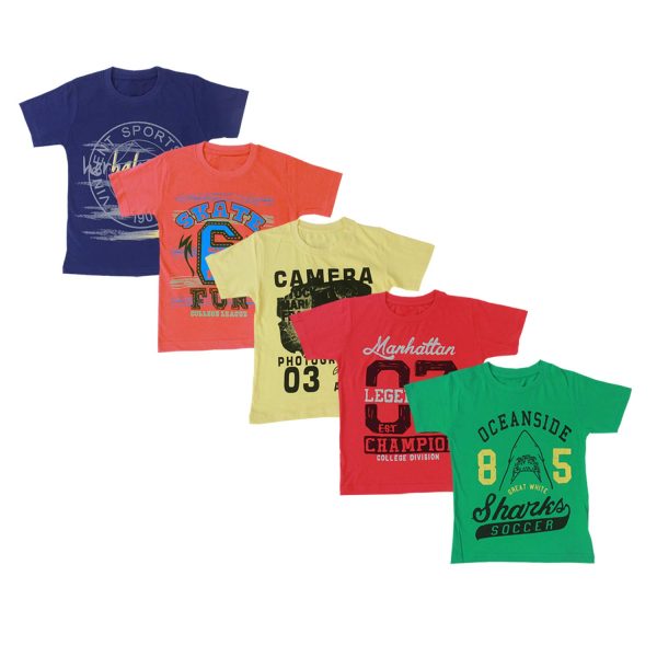 Boys' T-Shirt (Pack of 5)