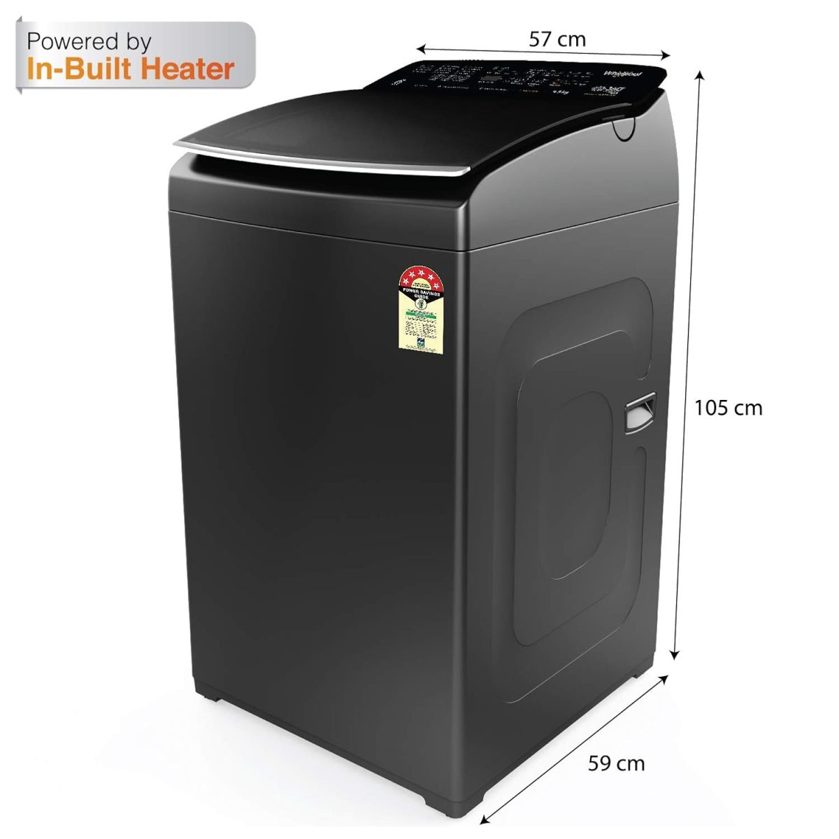 Whirlpool 9.5 kg Fully-Automatic Top Loading Washing Machine (360° BLOOMWASH PRO Heater Spray 9.5, Graphite, In-built Heater) - Image 2