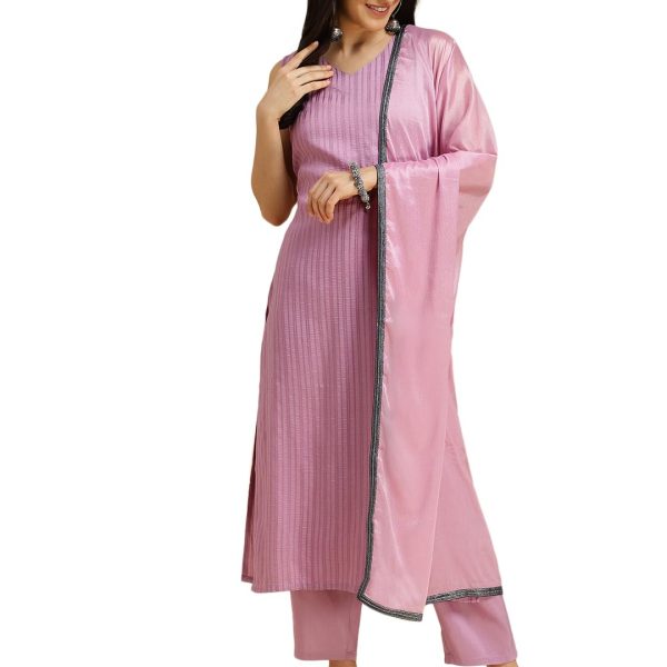 MOKOSH Women's Solid Poly Cotton Kurta Pant with Dupatta Set
