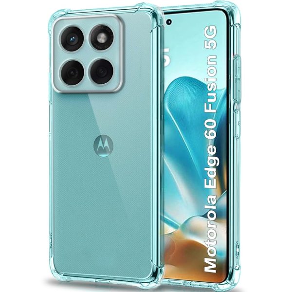 TheGiftKart Transparent Crystal Clear Back Cover Case for Motorola Moto Edge 60 Fusion 5G / Edge 60 5G | Shockproof Soft TPU Case | Cushioned Edges for Ultimate Protection Back Case (TPU, Transparent)