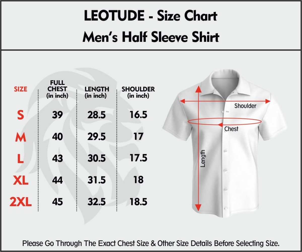 LEOTUDE Men's Cotton Blend Solid Half Sleeve Slim Fit Shirt For Men - Image 6