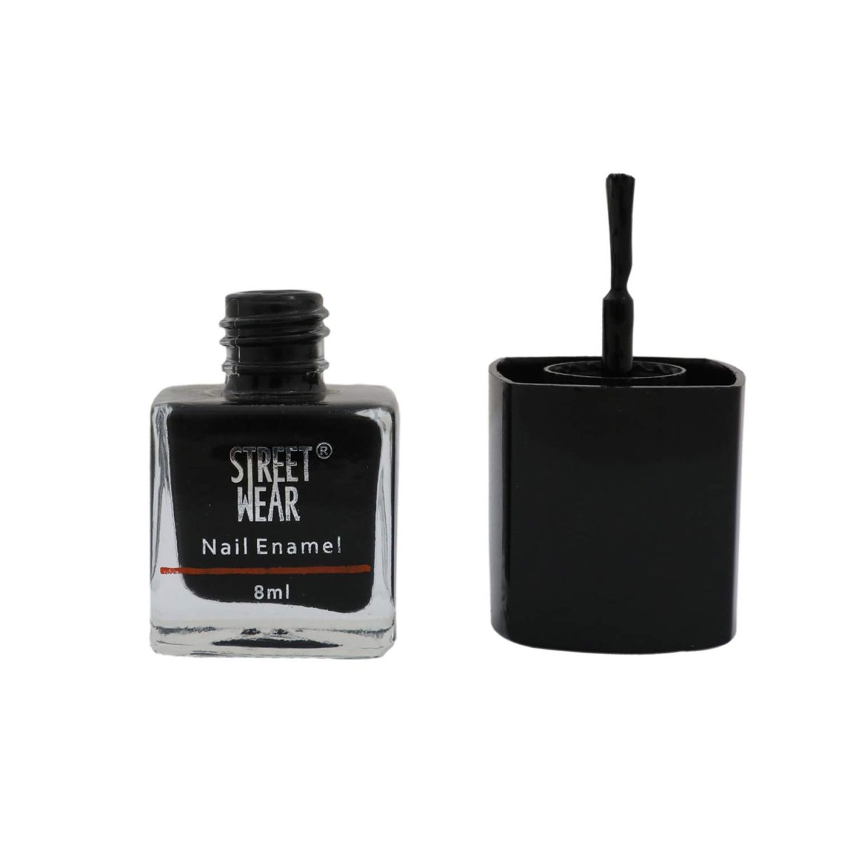 Street Wear Nail Enamel, Black Knight, 8ml - Image 3