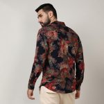 Campus Sutra Men's Polyester Blend Regular Fit Self-Design Striped Shirt for Casual Wear | Spread Collar | Long Sleeve | Button Closure | Shirt Crafted with Comfort Fit for Everyday Wear - Image 4