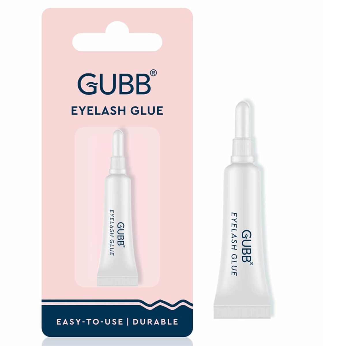 GUBB False/Fake Eyelash Glue Transparent Waterproof Eyelashes Extension Glue Adhesive - Natural Rubber Latex, Seamlessly Blend, Long Lasting & Durable