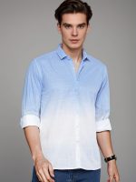 IndoPrimo Men's Cotton Shirt with Full Sleeves Spread Collar Classic Style Solid Pattern Regular Fit and Standard Length - Image 3