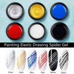 INOG 6 Colors Spider Gel, New Upgraded Matrices Spider Gel with 3pcs Nail Art Brushes, Nail Designs Gel Paint Wire Drawing Gel Polish for Line (White Black Red Blue Gold Silver) - Image 3