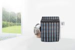 Stylista Washing Machine Cover Compatible for LG 11 kg semi Automatic Top Loading P1145SRAZ Checks Grey - Image 2