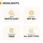 DERMATOUCH Niacinamide 2% Vitamin C Sunscreen for glowing skin | SPF 50+ PA ++++ | Quick Absorbing | Zero White Cast | 30g - Image 3