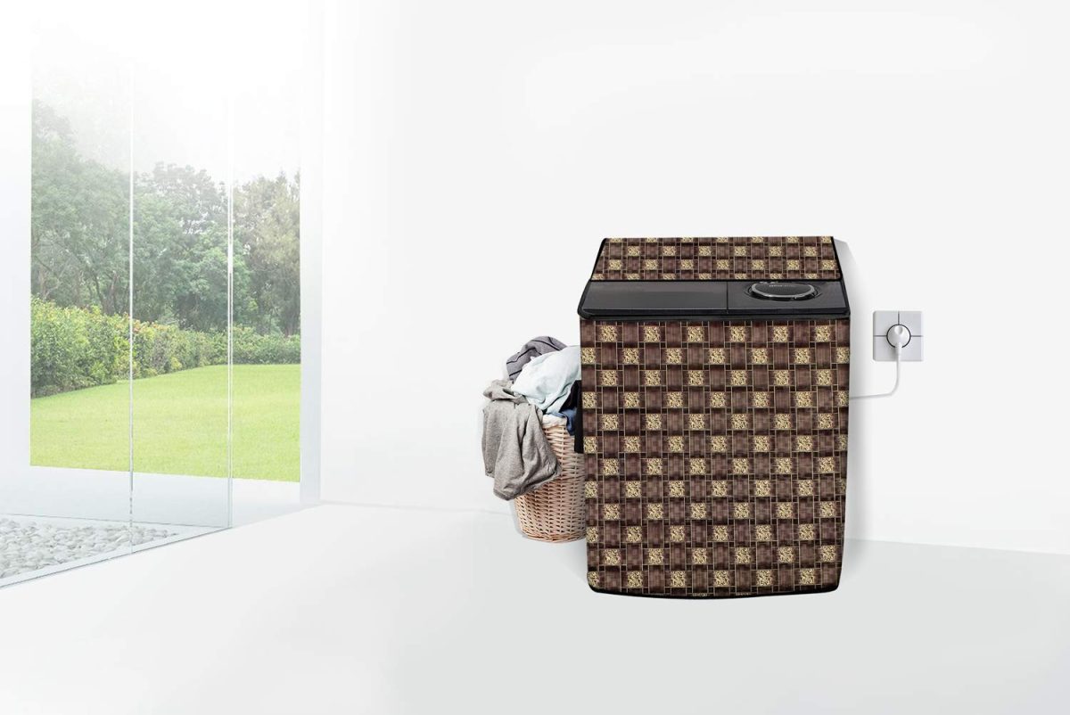 Stylista Washing Machine Cover Compatible for Whirlpool 10.5 kg semi Automatic ACE 10.5 XL Printed - Image 2