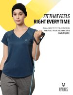 UZARUS Women's V-Neck Regular Fit Gym T-Shirt Soft, Lightweight & Quick-Dry Fabric Activewear Top for Workout, Yoga, Running, Exercise, Casual Breathable Fitness Everyday - Image 6