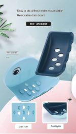 HYLOL Soap Stand Holder for Bathroom Kitchen Sink Magic Stickers Wall Mounted (Pack of 2 Pcs) Soap Dish Holder, Fish Design Random Color(Plastic) - Image 6