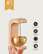 Shopkeepers Bell for Door Opening, Magnetic Shopkeepers Bell Wood Doorbell Wind Chime for Refrigerator, Room, Porch, Garden, Backyard, Restaurant,Home Garden Windchime Housewarming Gift - Image 2