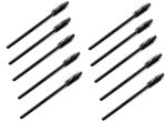 MAPPERZ Disposable Mascara Eyelash Wands Brush for Eyelash Extension Eyebrow and Makeup Color/Makeup Brush, Mascara Brushes Wands, Black, Pack of 10