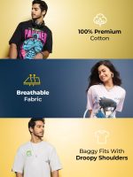 Bewakoof Official Marvel Merchandise Venom Men's 100% Cotton 220 GSM Graphic Print Oversized Fit Round Neck T-Shirt - Image 5