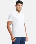 Jockey 3913 Men's Super Combed Cotton Rich Solid Half Sleeve Regular Fit Polo T-Shirt with Chest Pocket - Image 2
