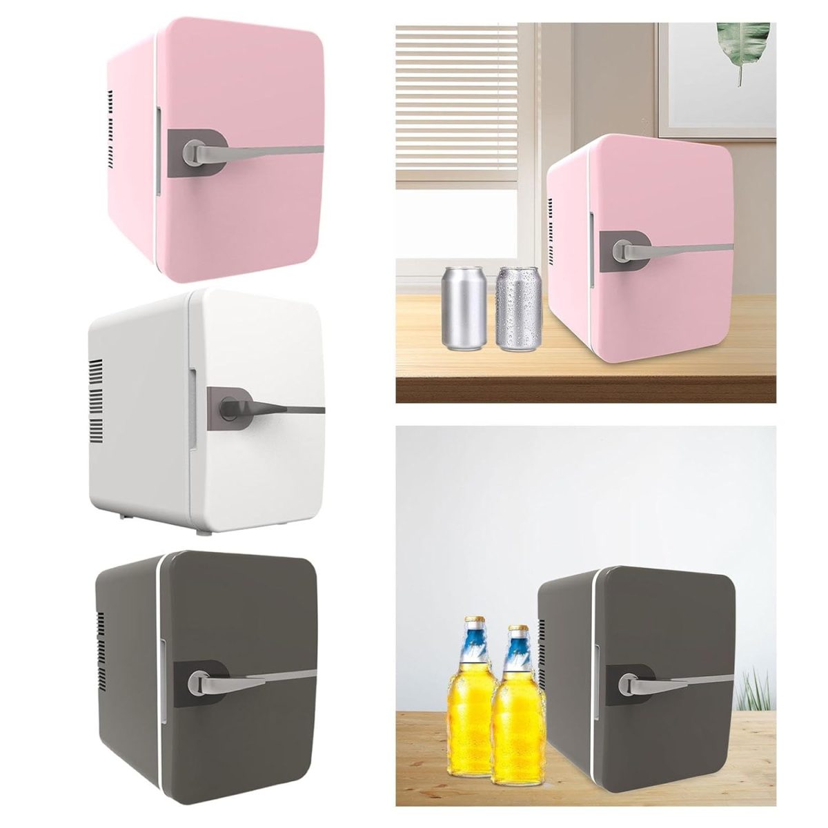 ARTISOUL® 6L Mini Fridge Freestanding Beverage Refrigerator Coolers for Office Bar Home Pink | Major Appliances | Refrigerators & Freezers | Mini Fridges - Image 5