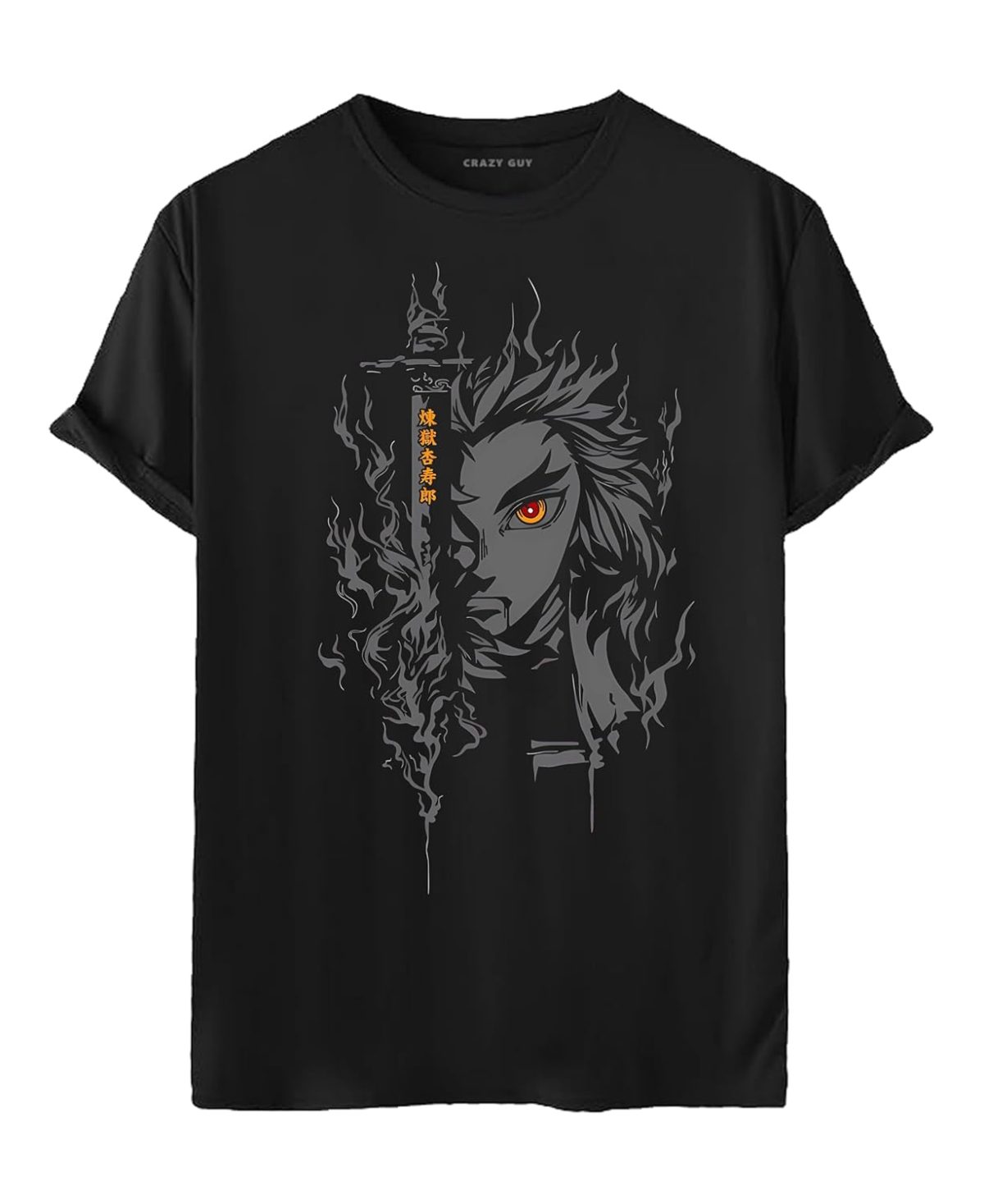 Crazy Guy Mens Anime Graphic Tshirt | Anime Cotton Tshirt for Men
