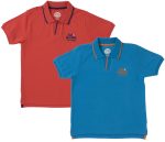 CuB McPAWS be curious Red & Blue Half Sleeves Polo Tshirt for Boys Pack of 2