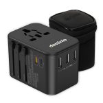 Destinio Universal Travel Adapter- 6-in-1 Fast (35W) Charging with PD/QC 3.0, 2 Type C & 3 USB Ports Universal Charger, International Travel Adapter, All in One Plug, Socket Adaptor