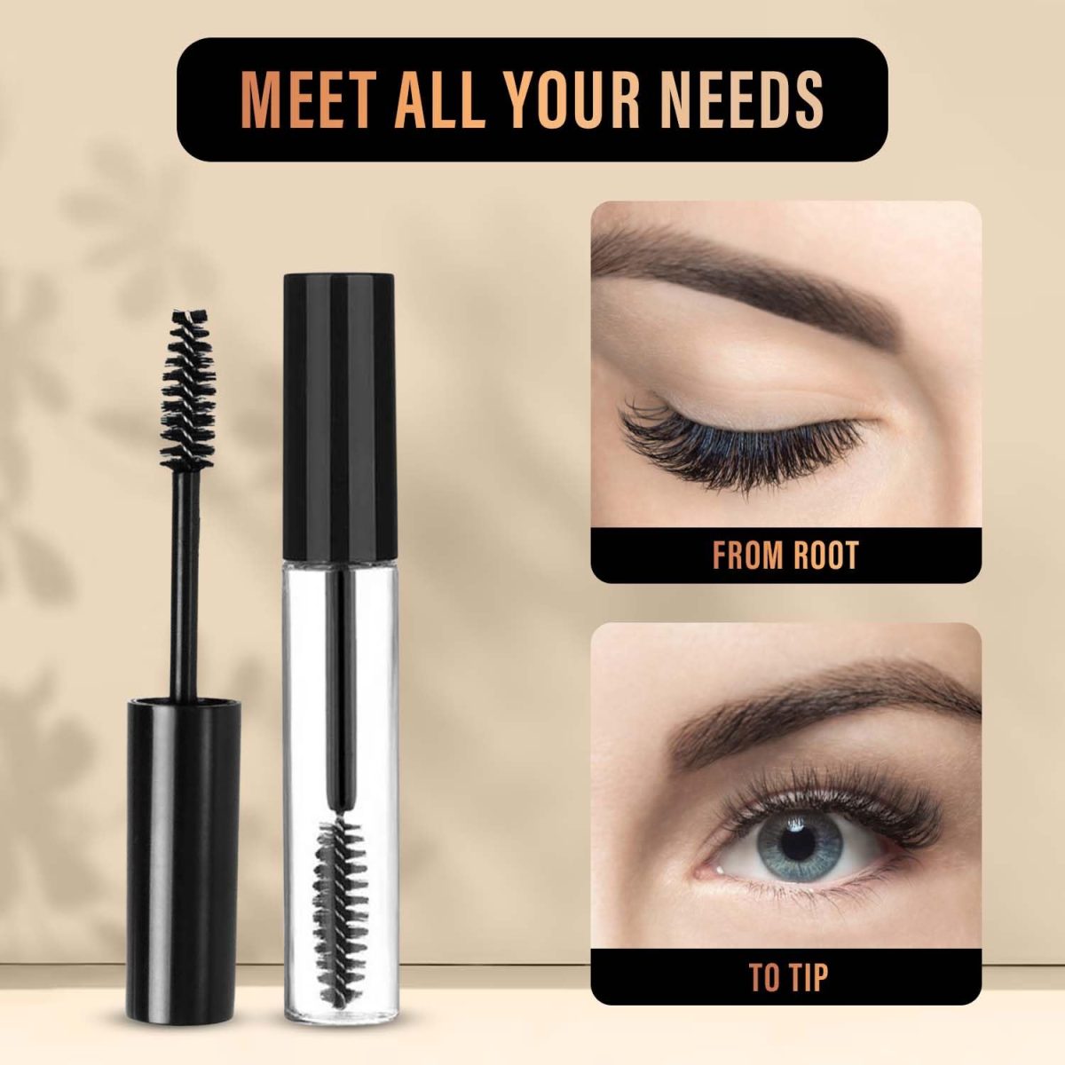 Homeaura® 3Pcs 10ml Empty Mascara Bottle Tube Set with Wand Brush| Eyelash Cream Container Tubes with 3 Funnels | Refillable Eyeliner and Liquid Eyelash Serum Tubes for Castor Oil & DIY Makeup Storage - Image 7