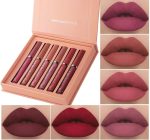Handaiyan Lipstick Beauty Makeup 6 Pcs Color Matte Liquid Lipstick Makeup Set, Matte liquid Long-Lasting Wear Non-Stick Cup Not Fade Waterproof Lip Gloss