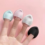 Feelhigh Mini Finger Powder Puff 6 pcs Finger Makeup finger beauty blender Sponges, Mini Soft Cosmetic Finger Puff, Perfect for Foundation, BB Cushion, Cream, Concealer - Image 4