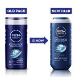 NIVEA Men Body Wash, Cool Kick with Refreshing Icy Menthol, Shower Gel for Body, Face & Hair, 250 ml - Image 2