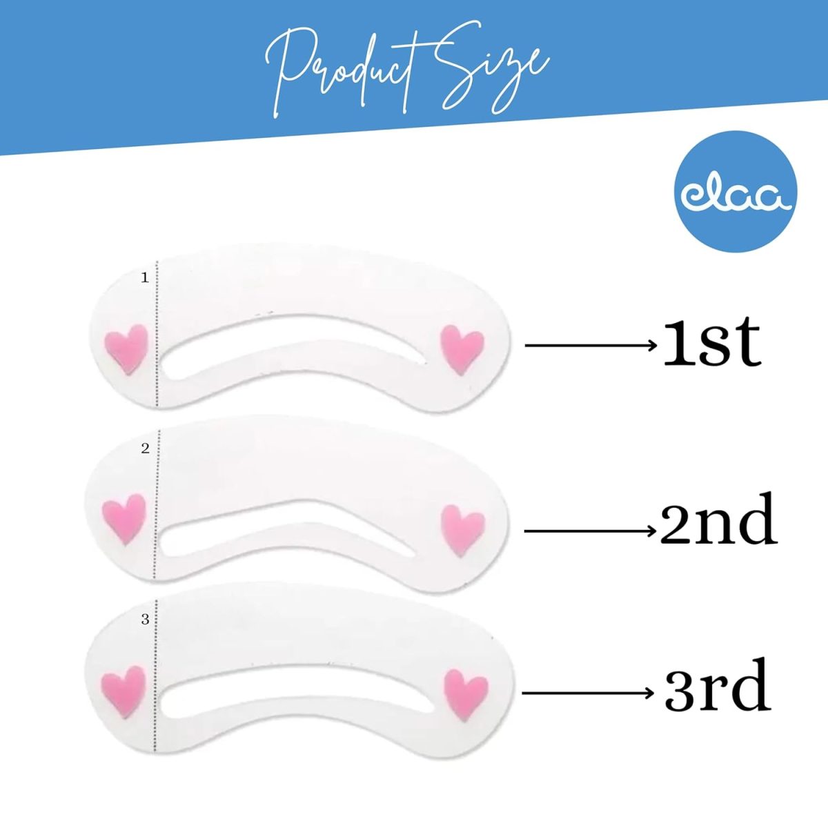 [Ear Lobe & Accessories] Reusable Eyebrow Shaping/Grooming | Make Up Template | Stencil Sticker Card, 3 Pcs - Image 5