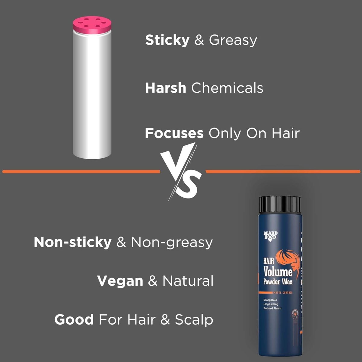 Beardhood Hair Volumizing Powder | 10g | Hair Powder for Men, Hair Wax Powder, Strong Hold, Matte Finish Styling Natural & Zero Toxin Styling Powder for All Types, Vegan, Non-Oily & Greasy Look - Image 6