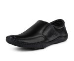 LOUIS STITCH Formal Shoes for Men | Genuine Leather Slip-On Loafers | Ultra-Light Rubber Sole Formal Shoes | Jet Black | LSAXSO