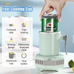 36℉～60℉ Electric Beverage Cup Cooler for Home/Office, Desktop Mini Fridge Quick Cooling Cup Drink Chiller for Beer Juice Milk Coffee