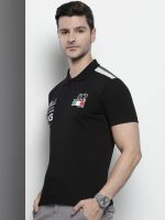 The Indian Garage Co Men Cotton Slim Fit Placement Print Polo Collar Tshirt - Image 3