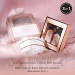 Kimirica "Nothing But Love Duo" Potli gift set | Fragnance of Gardenia and Night Blooming Jasmine | Perfect gift set | Contains Shower gel, Body Lotion, Loofah and Resuable Potli - Image 7
