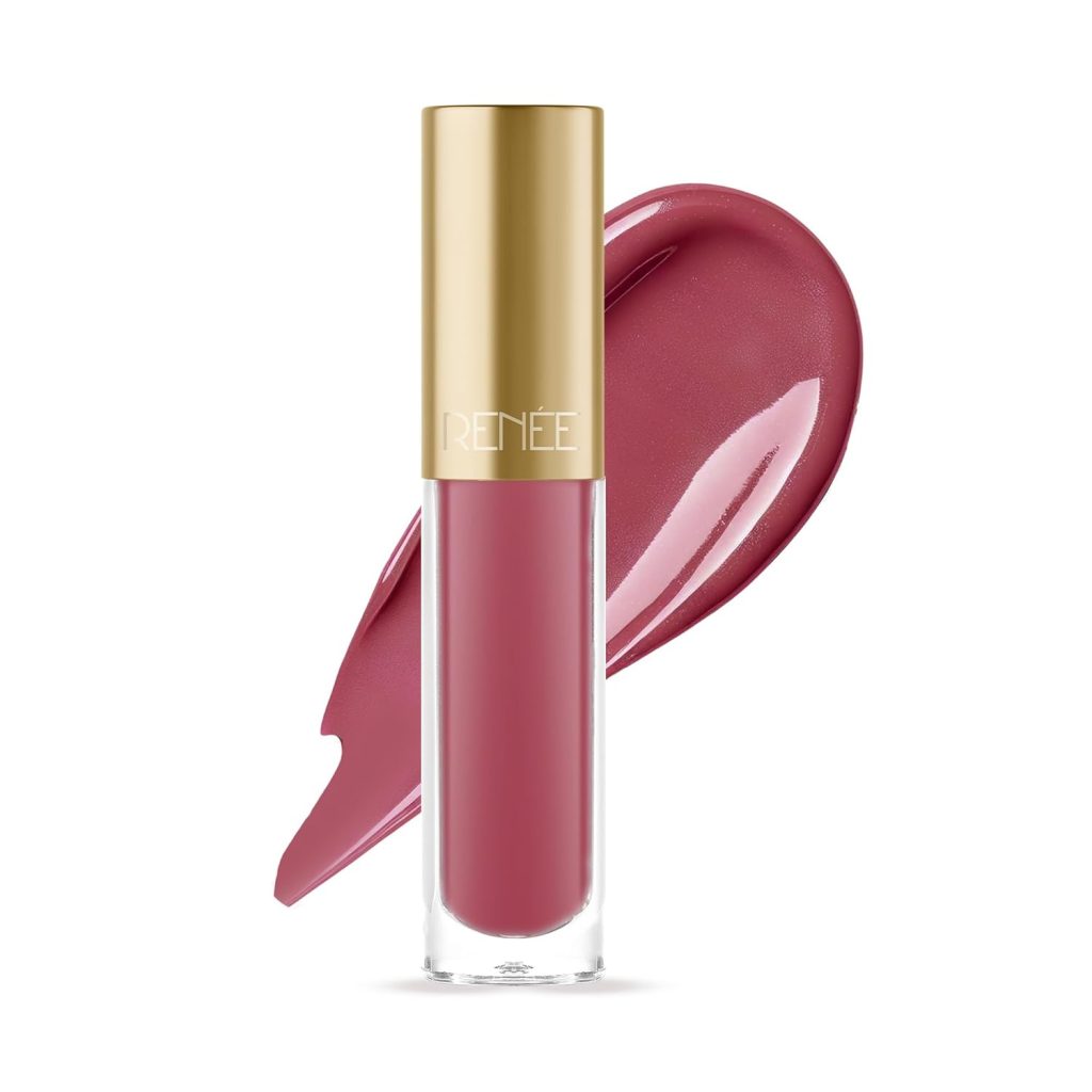 RENEE H2O Hydrating Liquid Lipstick - Mauve Ocean, Hydrating, Lightweight | Natural Lip Like Look | Glossy finish | Hyaluronic Acid, Peptides & Vitamin E Infused | 4 ml