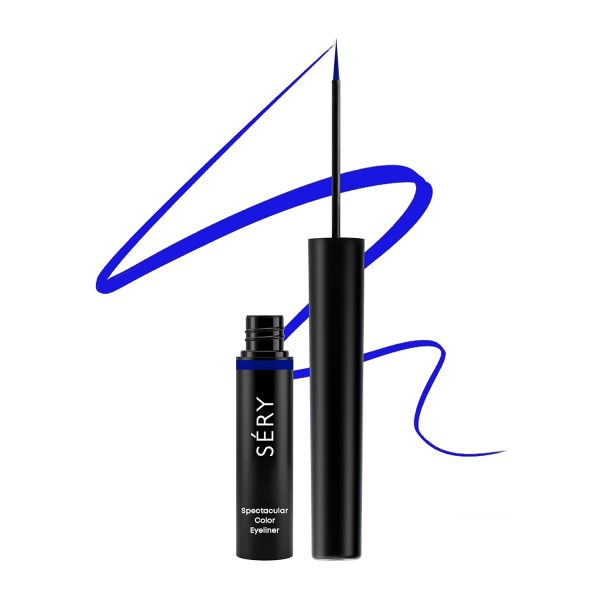 SÉRY Spectacular Color Eyeliner Matte Finish - Indigo Blue Color, Waterproof, Longlasting, Smudgeproof, Enriched with ARGAN oil, SEL-03