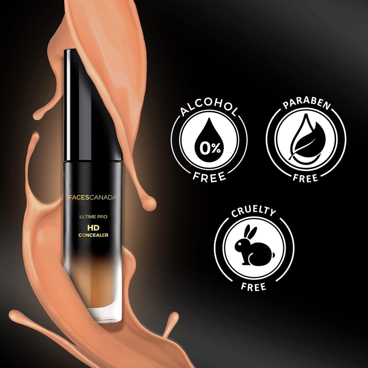 FACESCANADA Ultime Pro HD Liquid Full Coverage All Skin Type Concealer - Sand Beige 01, 3.8ml | Natural Matte Finish | 12HR Long Stay | Blemishes | Blends Easily | Orange & Vitamin C Enriched - Image 8